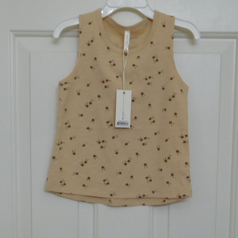 NWT Rylee + Cru Tan Floral Ditsy Top sz 4-5 Years